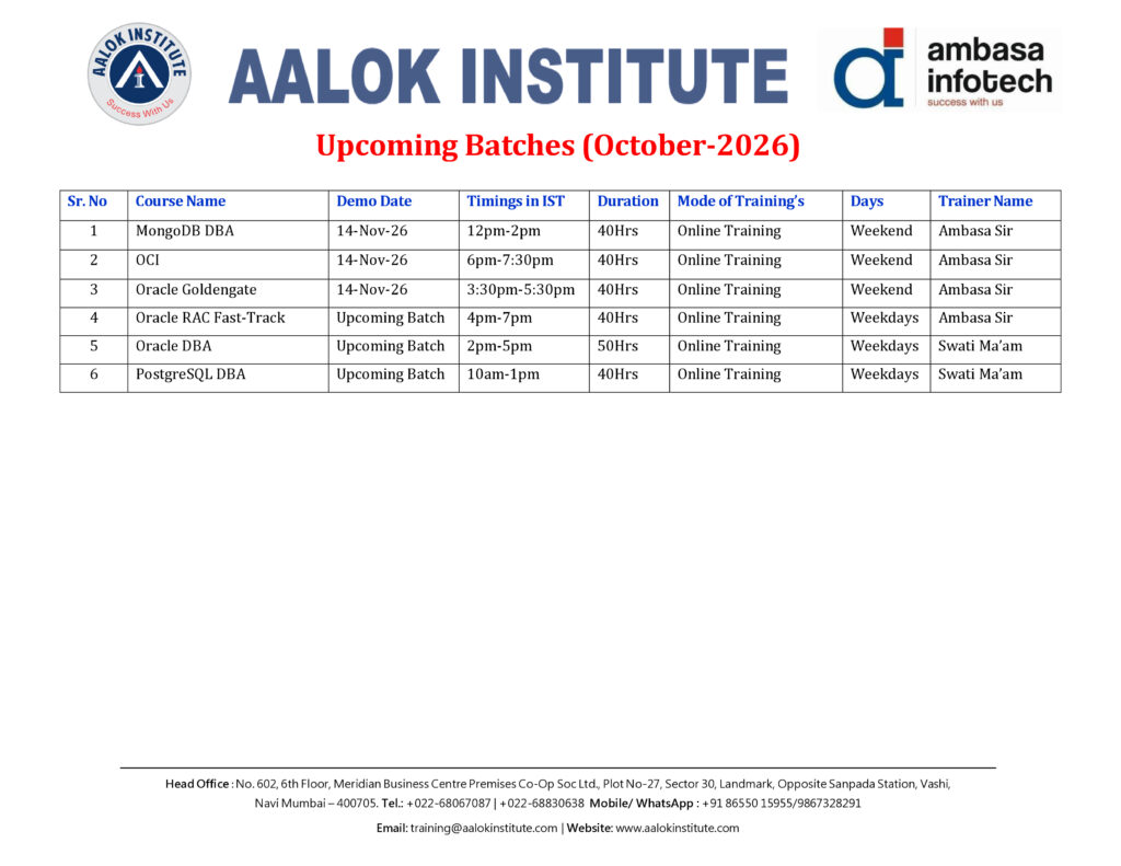 Upcoming Batches 5